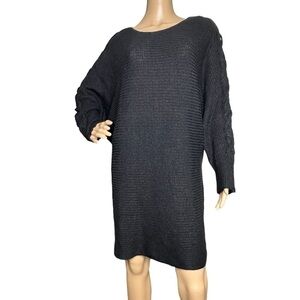 American Rag black sparkle sweater dress NWT large
